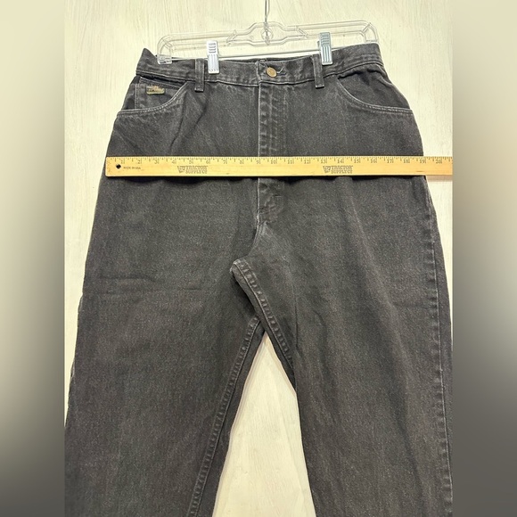 Vintage Wrangler for Women Black High Waisted Jeans Sz 14 x 34 USA 100% Cotton - Picture 9 of 10
